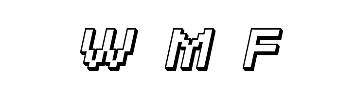 SF Pixelate Shaded Bold Oblique  Free Fonts Download