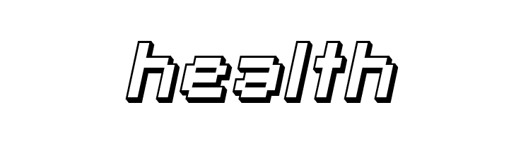 SF Pixelate Shaded Bold Oblique  Free Fonts Download