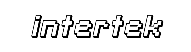 SF Pixelate Shaded Bold Oblique  Free Fonts Download