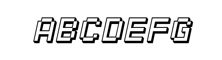 SF Pixelate Shaded Oblique  Free Fonts Download