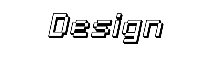 SF Pixelate Shaded Oblique  Free Fonts Download