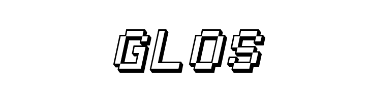 SF Pixelate Shaded Oblique  Free Fonts Download