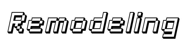 SF Pixelate Shaded Oblique  Free Fonts Download