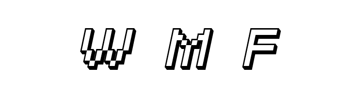 SF Pixelate Shaded Oblique  Free Fonts Download