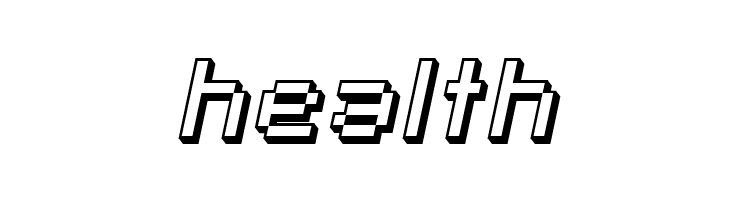 SF Pixelate Shaded Oblique  Free Fonts Download