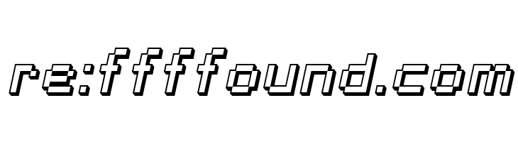 SF Pixelate Shaded Oblique  Free Fonts Download