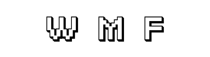 SF Pixelate Shaded Bold  Free Fonts Download