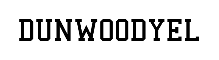 DUNWOODYEL College Font