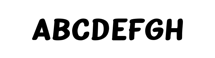 ABCDEFGH Bublina the Mongrel Font