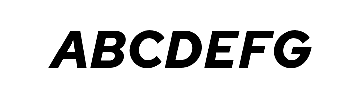 ABCDEFG Red Hat Text Bold It Font