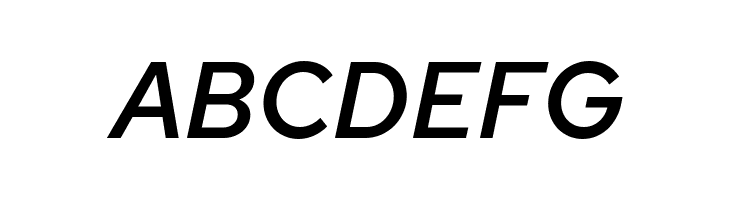 ABCDEFG Red Hat Text Medium It Font