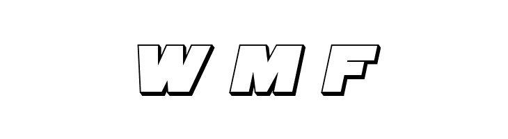 Samurai Terrapin 3D Italic  Free Fonts Download