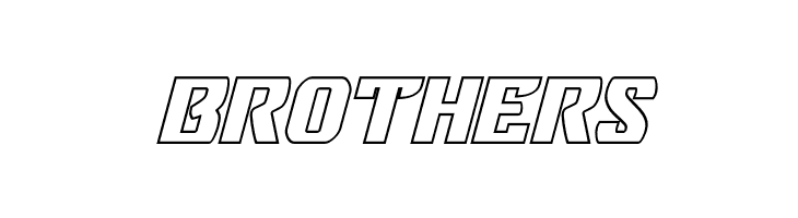 Federal Blue Outline Italic  Free Fonts Download