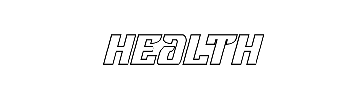 Federal Blue Outline Italic  Free Fonts Download