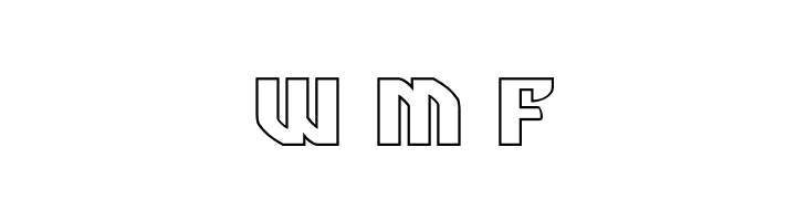 Federal Blue Outline  Free Fonts Download