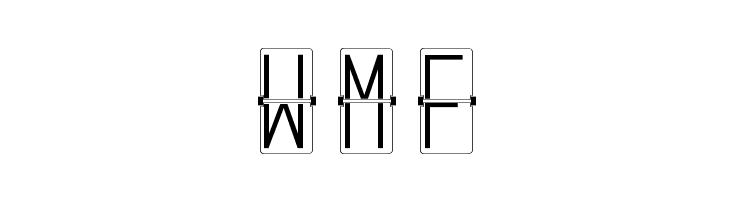 FLIPclockWhite  Free Fonts Download