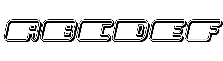 Patriotic Hollow Italic  Free Fonts Download