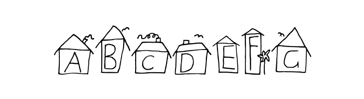 Alphabet Houses Regular  Free Fonts Download