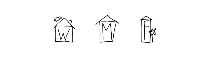 Alphabet Houses Regular  Free Fonts Download
