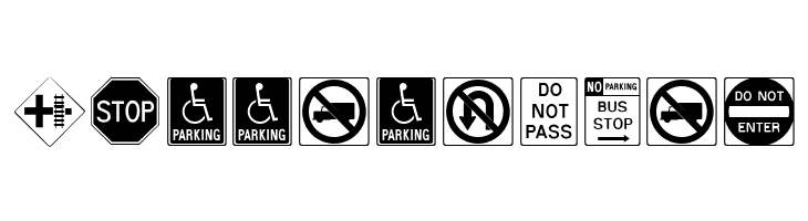 RoadSign Medium  Free Fonts Download