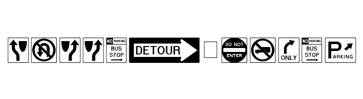 RoadSign Medium  Free Fonts Download