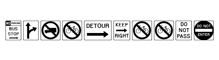 RoadSign Medium  Free Fonts Download