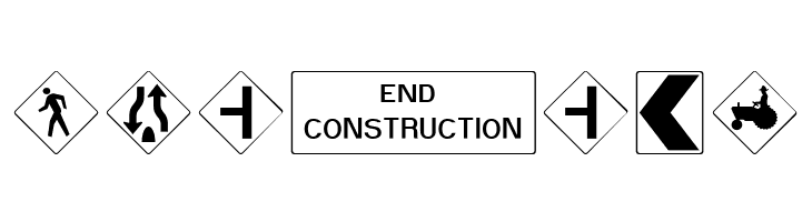 Road Warning Sign Medium  Free Fonts Download