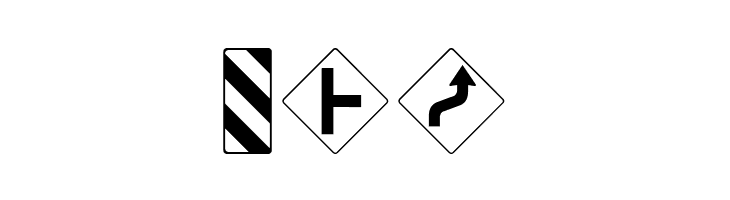 Road Warning Sign Medium  Free Fonts Download