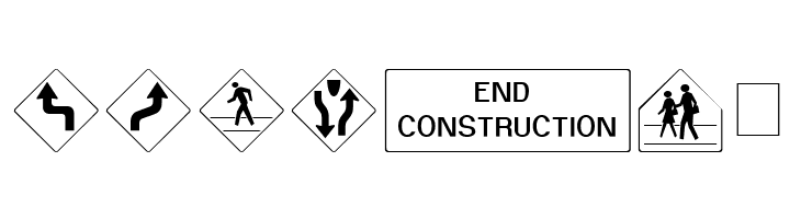 Road Warning Sign Medium  Free Fonts Download