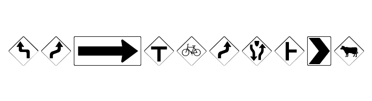 Road Warning Sign Medium  Free Fonts Download