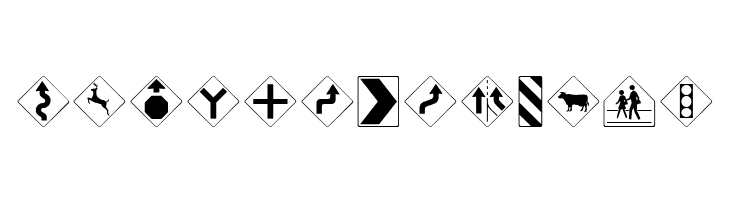 Road Warning Sign Medium  Free Fonts Download