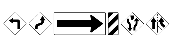 Road Warning Sign Medium  Free Fonts Download