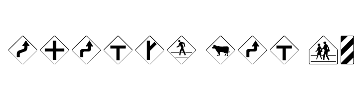 Road Warning Sign Medium  Free Fonts Download