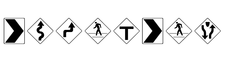 Road Warning Sign Medium  Free Fonts Download
