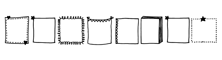 Tanaestel Doodle Frames Regular  Free Fonts Download