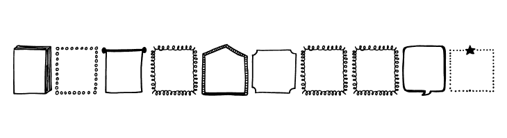 Tanaestel Doodle Frames Regular  Free Fonts Download