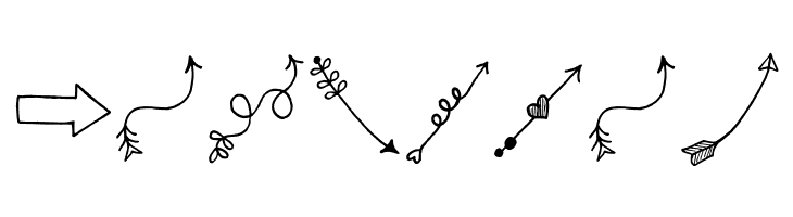 Tanaestel Doodle Arrows Regular  Free Fonts Download