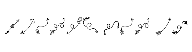 Tanaestel Doodle Arrows Regular  Free Fonts Download