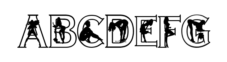 Alpha-Silouettes 2  Free Fonts Download