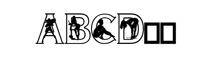 Alpha-Silouettes 2  Free Fonts Download