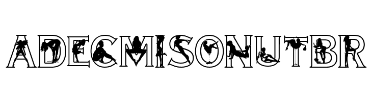 Alpha-Silouettes 2  Free Fonts Download