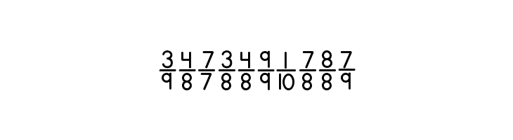 KG Traditional Fractions  Free Fonts Download