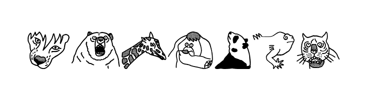 Woodcutter Animal Faces  Free Fonts Download