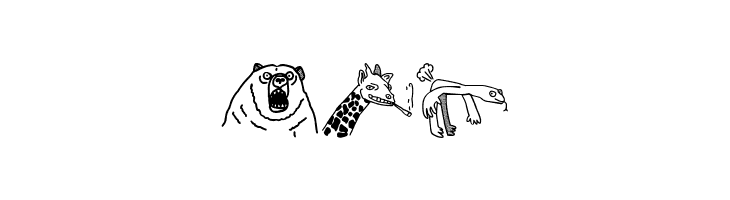 Woodcutter Animal Faces  Free Fonts Download