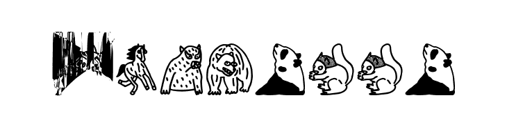 Woodcutter Animal Faces  Free Fonts Download