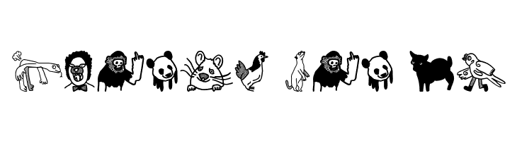 Woodcutter Animal Faces  Free Fonts Download