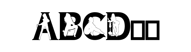 Alpha Silouettes 3    Free Fonts Download