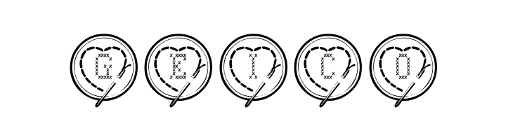 Cross Stitch Hearts  Free Fonts Download