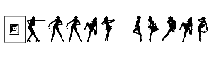 Darrians Sexy Silhouettes 2  Free Fonts Download