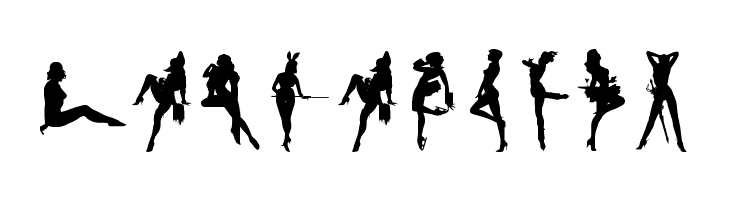 Darrians Sexy Silhouettes 2  Free Fonts Download